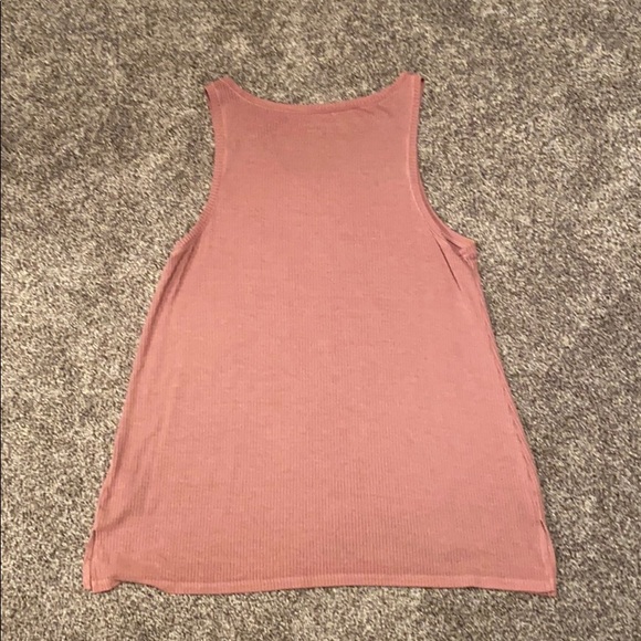 Pink Ribbed American Eagle Tank - Picture 2 of 4